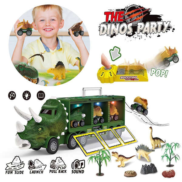 Kids toy truck with dinosaurs - Deenodi - AI WEB SHOP