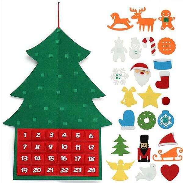 Advent christmas tree with 24 decorations - Feltri - AI WEB SHOP