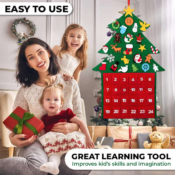 Advent christmas tree with 24 decorations - Feltri - AI WEB SHOP