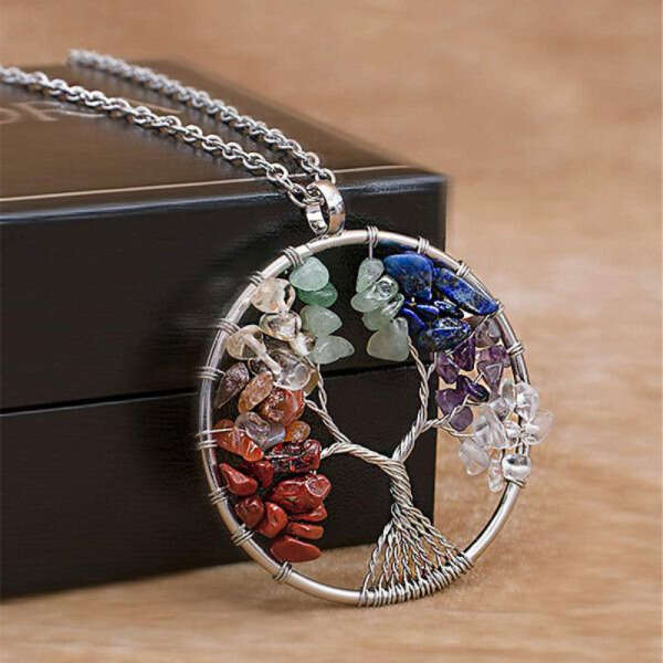 Tree of life necklace for all 7 chakras I Alma - AI WEB SHOP