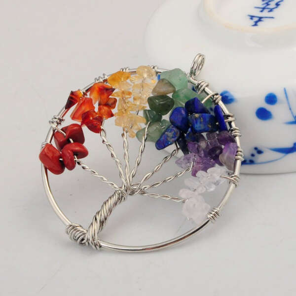 Tree of life necklace for all 7 chakras I Alma - AI WEB SHOP