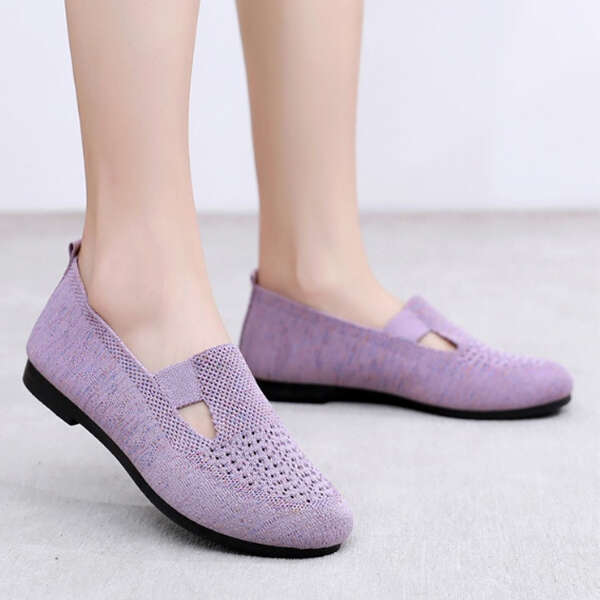 Lightweight knitted ballet flats - Arabella - AI WEB SHOP