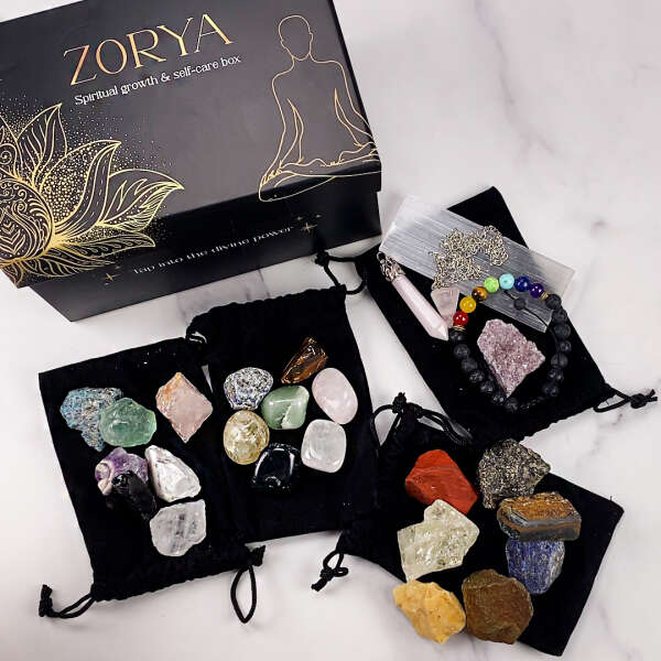 A box with natural stones for chakras I Zorya - AI WEB SHOP