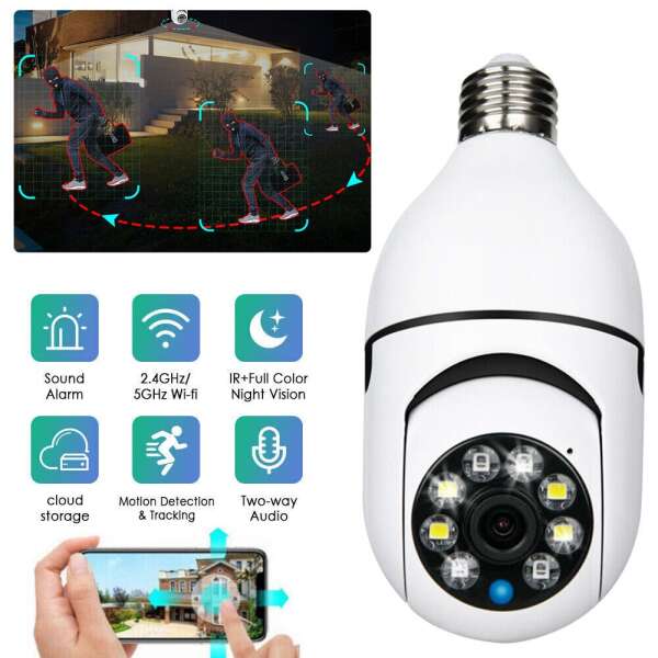 Wi-fi camera shaped as light bulb I Bulbcam - AI WEB SHOP