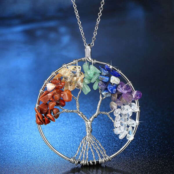 Tree of life necklace for all 7 chakras I Alma - AI WEB SHOP