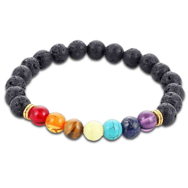 Lava stone chakra bracelet - ReiChi - AI WEB SHOP