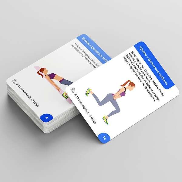 Illustrated cards for full body exercising - Illustrated cards full body - AI WEB SHOP