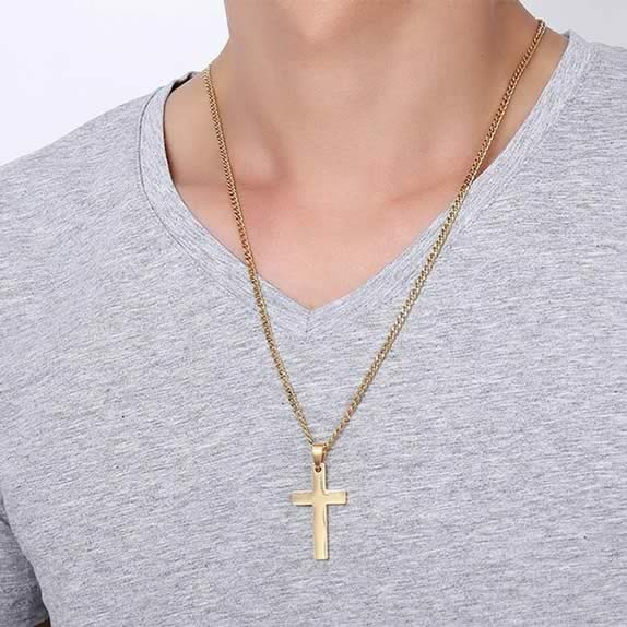 Necklace with a cross-shaped pendant - Fidem - AI WEB SHOP