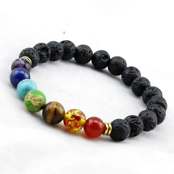 Lava stone chakra bracelet - ReiChi - AI WEB SHOP