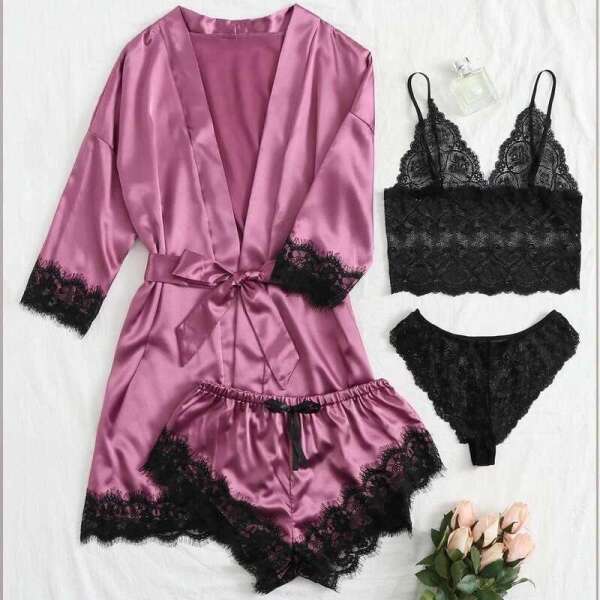 4-piece set of pajamas and underwear - Pearlina - AI WEB SHOP